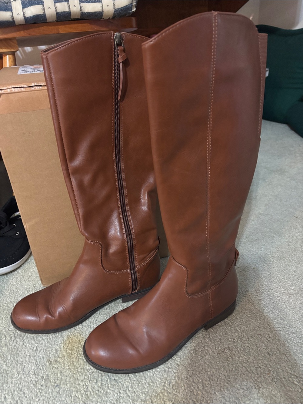 Universal Thread Tall Riding Boots in Chestnut Brown